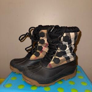 Burberry Black and Tan Kids Boots
